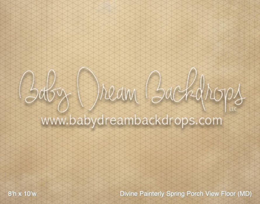 Divine Painterly Spring Porch View Fabric Floor (MD)