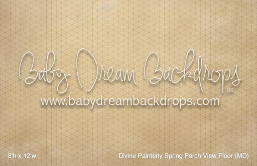 Divine Painterly Spring Porch View Fabric Floor (MD)