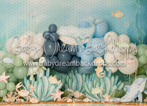 Down in the Sea Greens with balloons (JE)