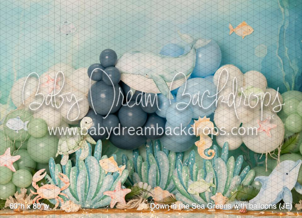 Down in the Sea Greens with balloons (JE)