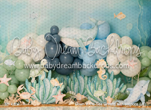 Down in the Sea Greens with balloons (JE)