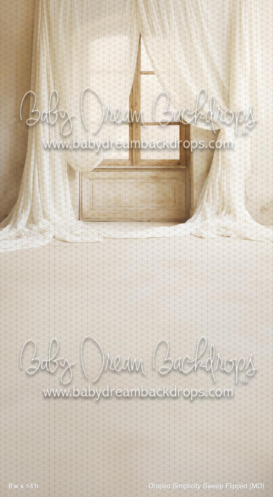 Draped Simplicity Sweep Flipped Md Baby Dream Backdrops