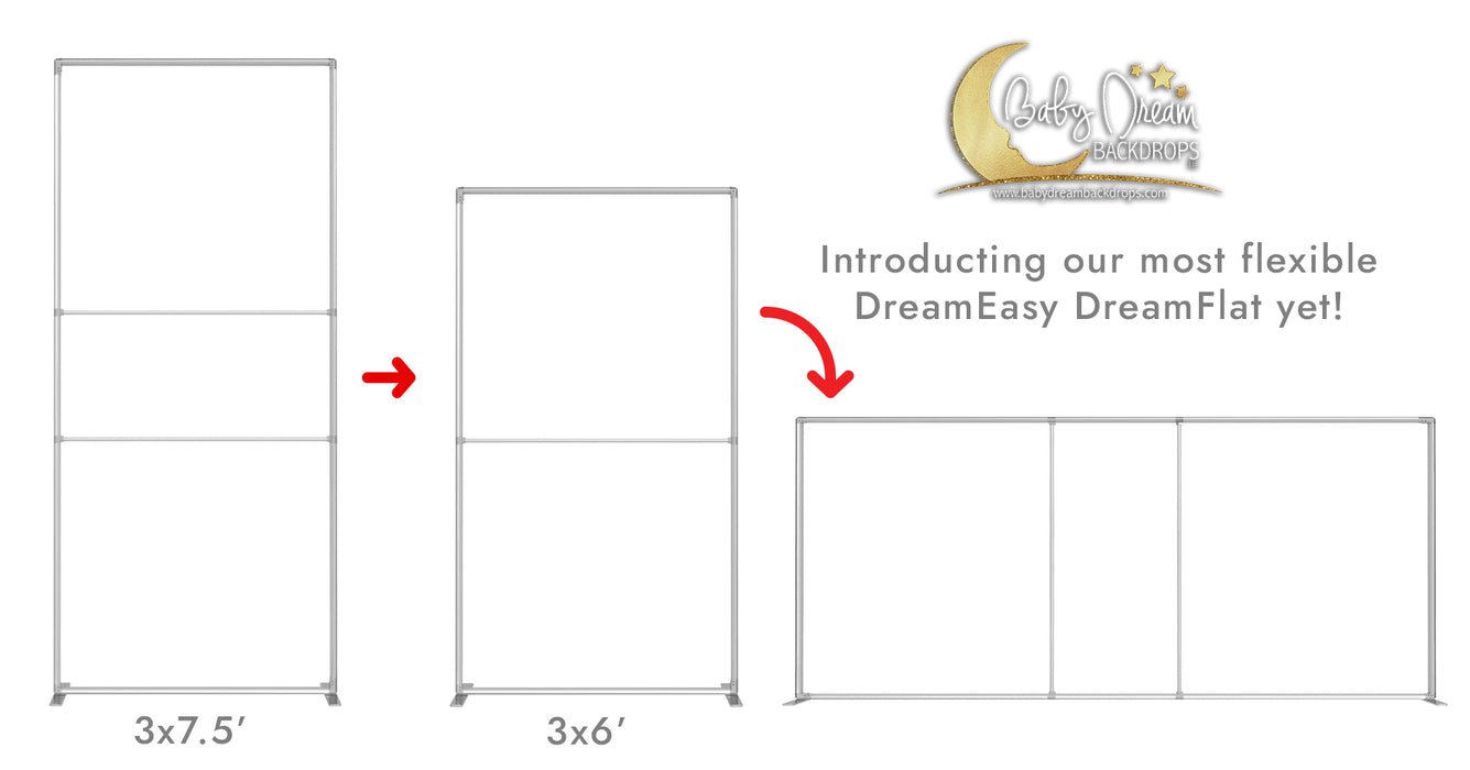 DreamFlat Flex Duo - TWO 3x7.5'/3x6' Adjustable DreamEasy DreamFlat Frame