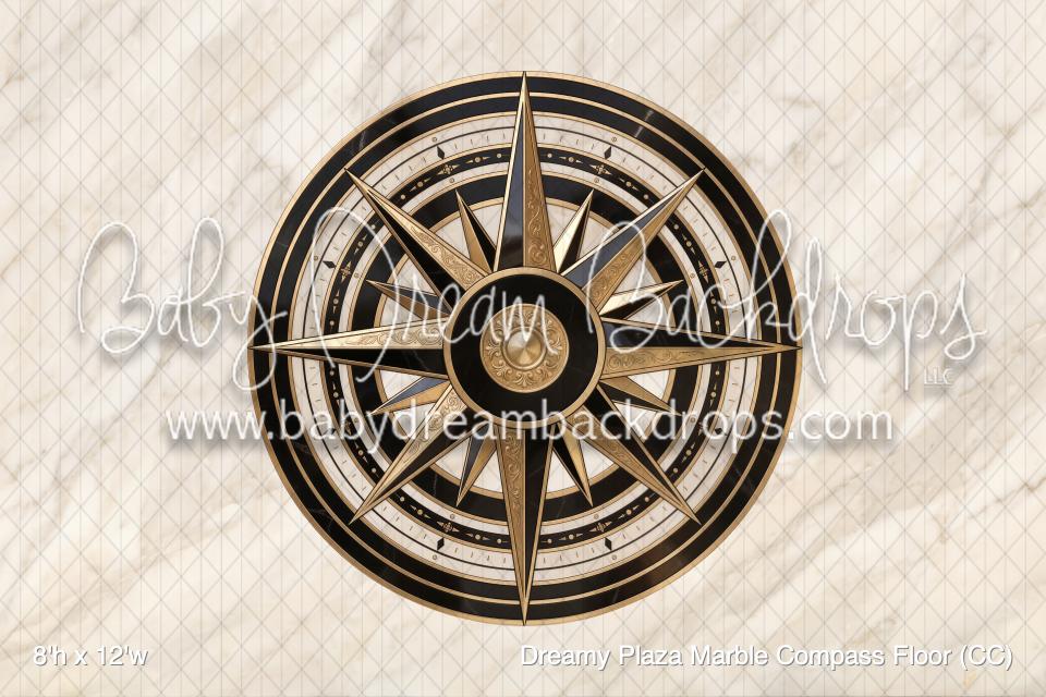 Dreamy Plaza Marble Compass Fabric Floor (CC)