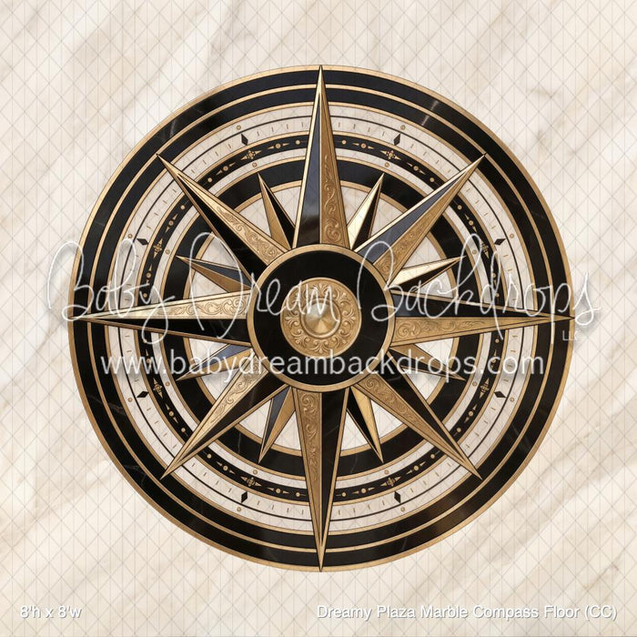 Dreamy Plaza Marble Compass Fabric Floor (CC)