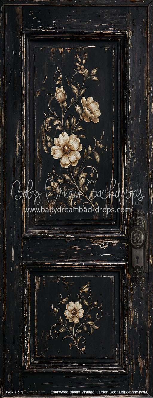 Ebonwood Bloom Vintage Garden Door Left Skinny (WM)