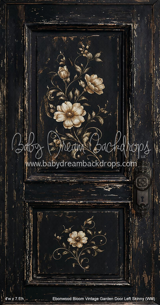 Ebonwood Bloom Vintage Garden Door Left Skinny (WM)