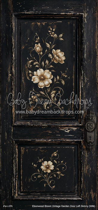 Ebonwood Bloom Vintage Garden Door Left Skinny (WM)