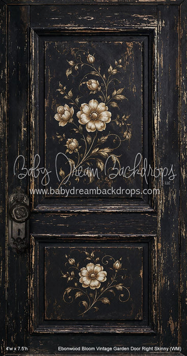 Ebonwood Bloom Vintage Garden Door Right Skinny (WM)