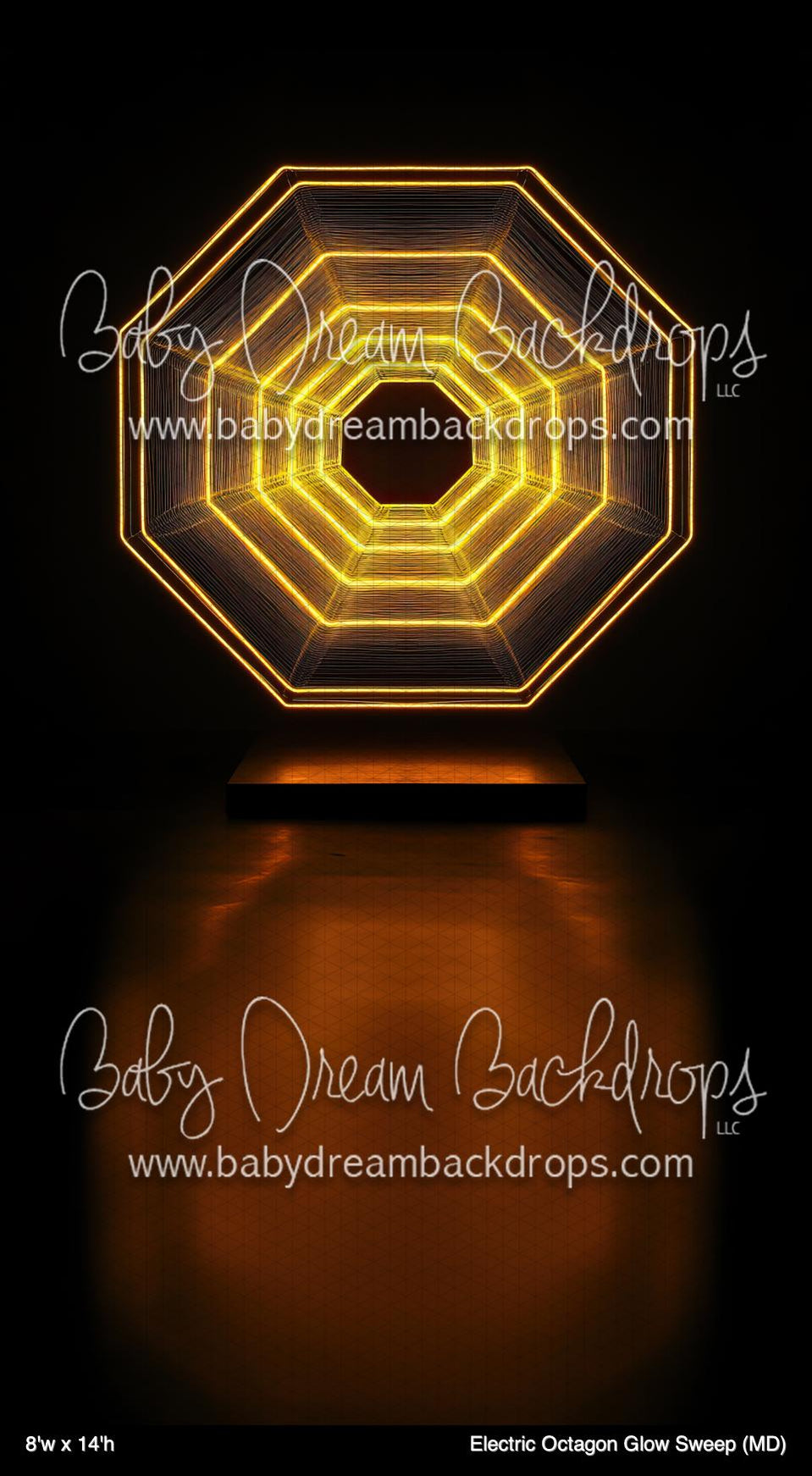 Electric Octagon Glow Sweep (MD) — Baby Dream Backdrops