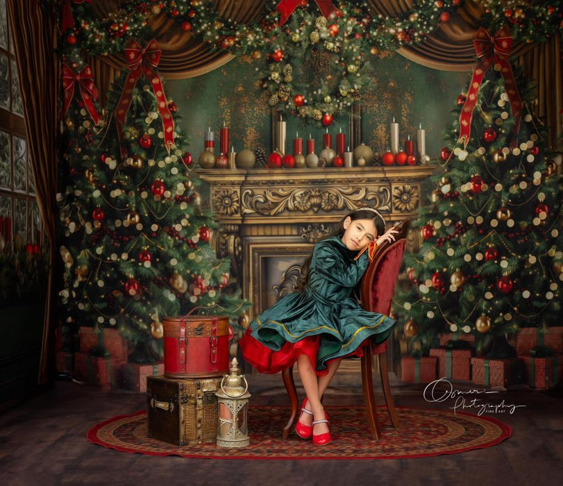 Room Elegant Holiday Window + Living Room + Archer Horizontal Planks