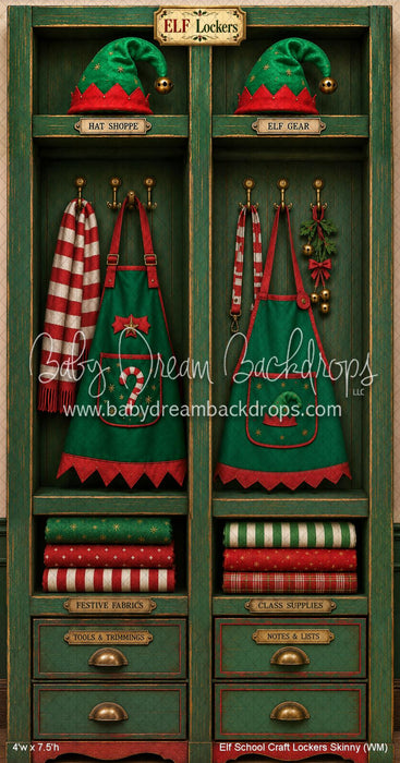 Elf School Craft Lockers Skinny (WM)