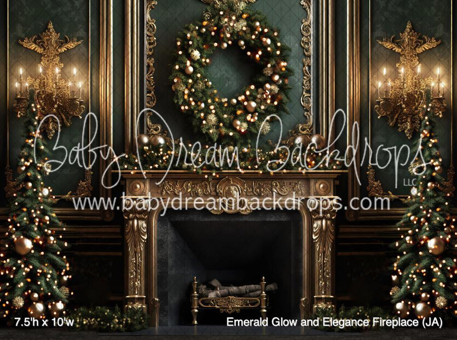 Emerald Glow and Elegance Fireplace (JA)