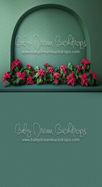 X Drop Emerald Poinsettia Arch Sweep (MD)