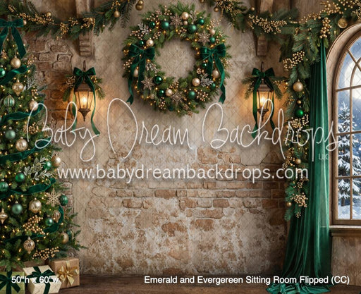 Emerald and Evergereen Sitting Room Flipped (CC)