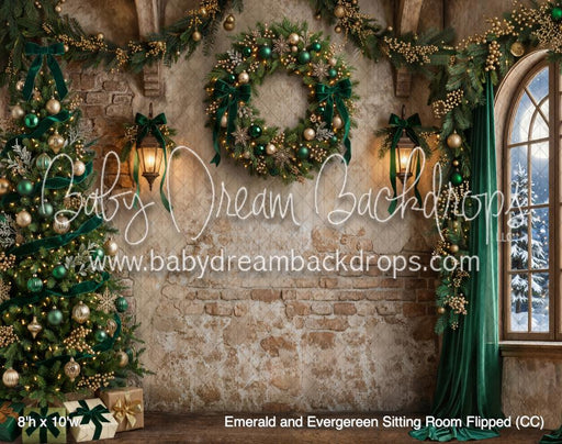 Emerald and Evergereen Sitting Room Flipped (CC)