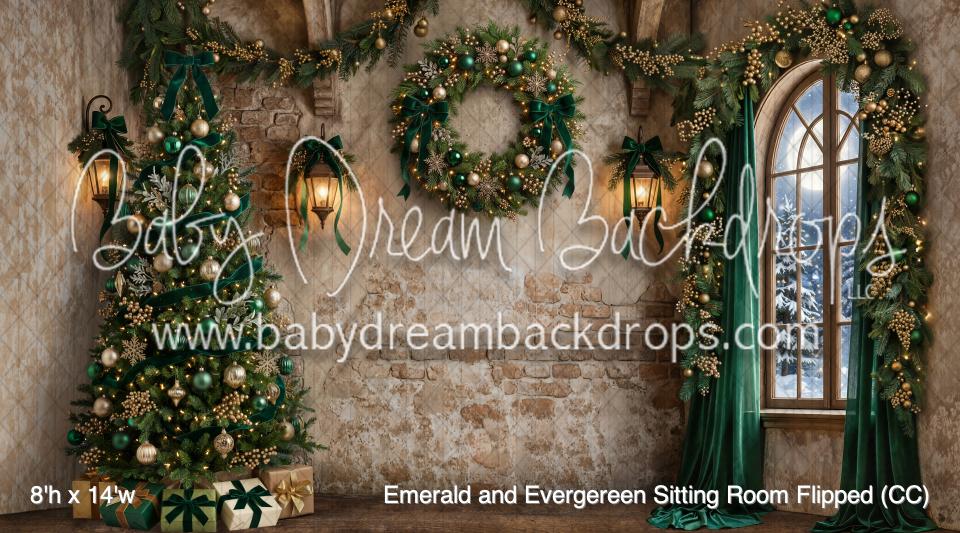 Emerald and Evergereen Sitting Room Flipped (CC)