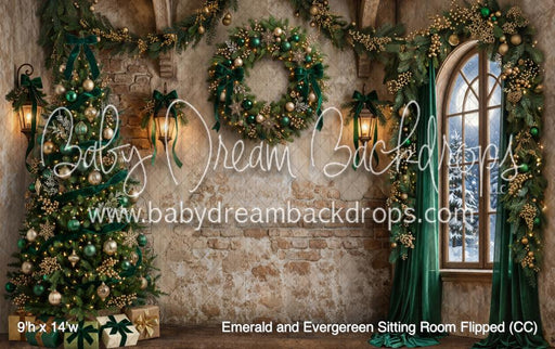 Emerald and Evergereen Sitting Room Flipped (CC)