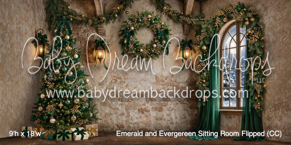 Emerald and Evergereen Sitting Room Flipped (CC)