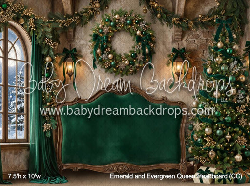 Emerald and Evergreen Queen Headboard (CC)