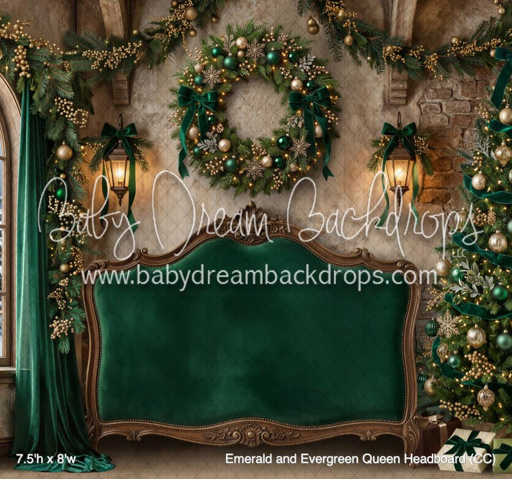 Emerald and Evergreen Queen Headboard (CC)