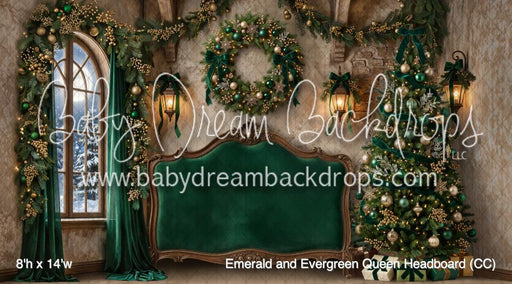 Emerald and Evergreen Queen Headboard (CC)