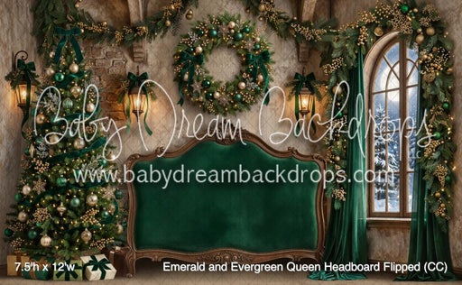 Emerald and Evergreen Queen Headboard Flipped (CC)