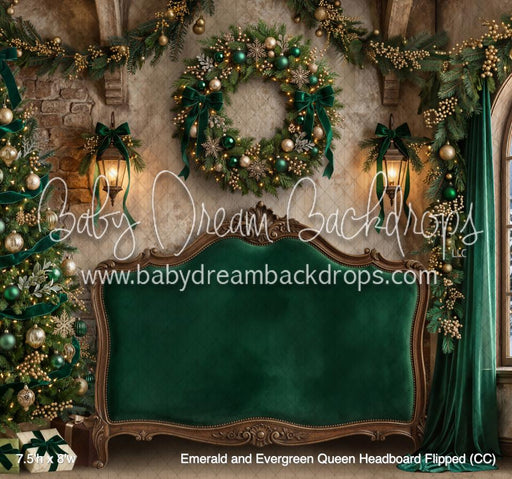 Emerald and Evergreen Queen Headboard Flipped (CC)