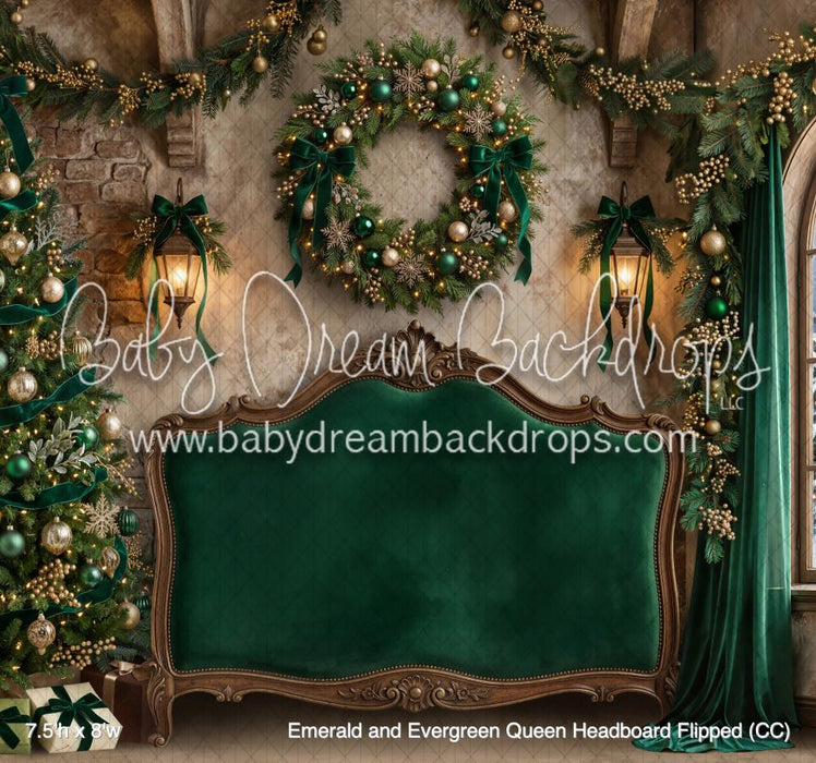 Emerald and Evergreen Queen Headboard Flipped (CC)