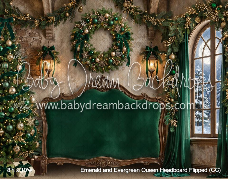 Emerald and Evergreen Queen Headboard Flipped (CC)