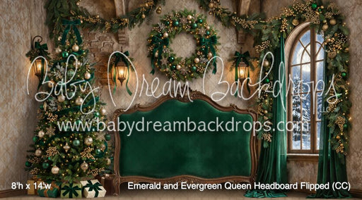 Emerald and Evergreen Queen Headboard Flipped (CC)