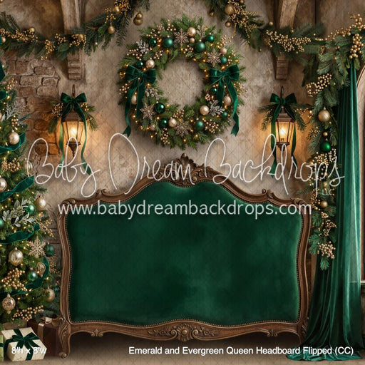 Emerald and Evergreen Queen Headboard Flipped (CC)