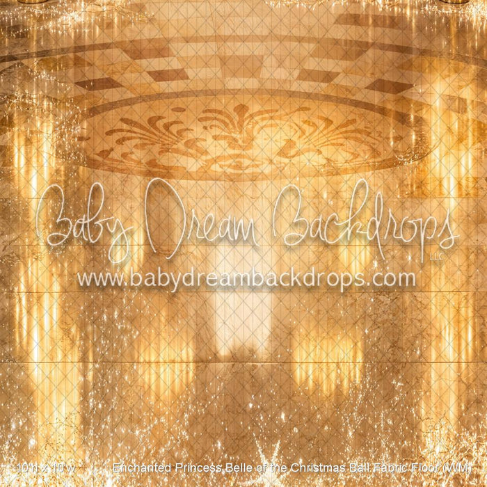 Enchanted Princess Belle of the Christmas Ball Fabric Floor (WM)