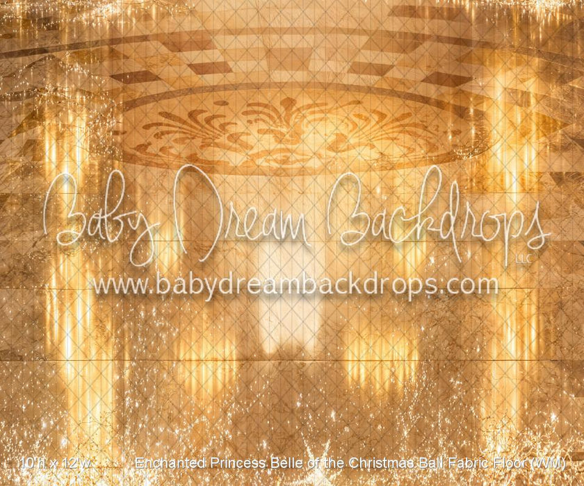 Enchanted Princess Belle of the Christmas Ball Fabric Floor (WM)