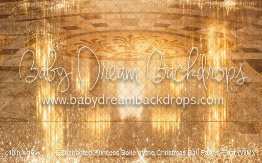 Enchanted Princess Belle of the Christmas Ball Fabric Floor (WM)