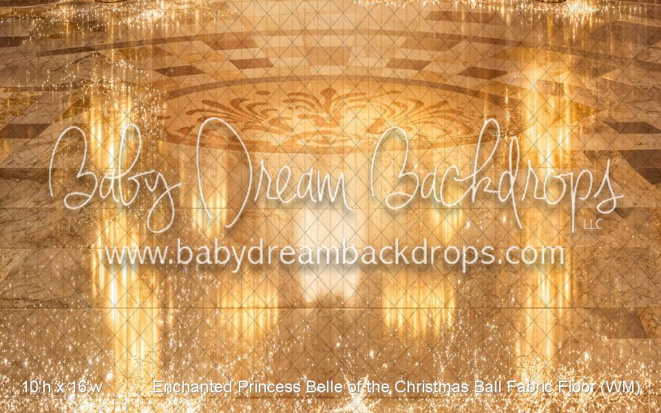 Enchanted Princess Belle of the Christmas Ball Fabric Floor (WM)
