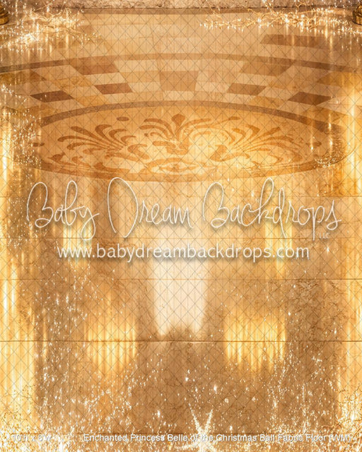Enchanted Princess Belle of the Christmas Ball Fabric Floor (WM)