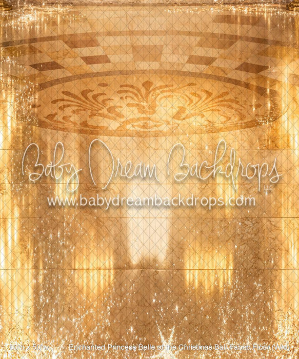 Enchanted Princess Belle of the Christmas Ball Fabric Floor (WM)