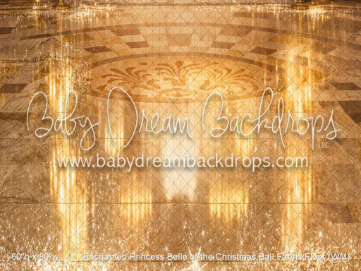 Enchanted Princess Belle of the Christmas Ball Fabric Floor (WM)