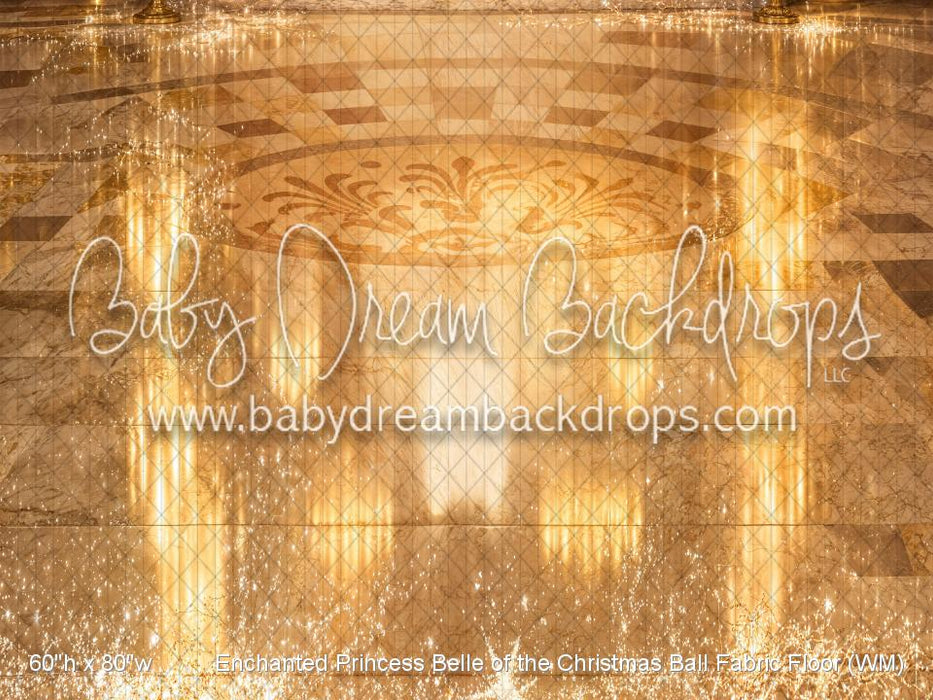 Enchanted Princess Belle of the Christmas Ball Fabric Floor (WM)