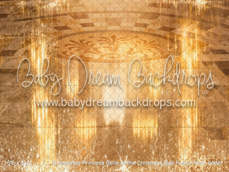 Enchanted Princess Belle of the Christmas Ball Fabric Floor (WM)