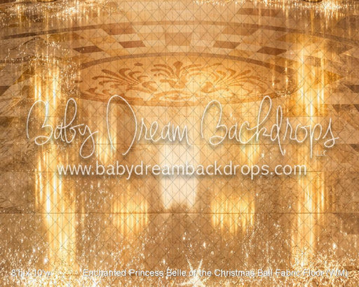 Enchanted Princess Belle of the Christmas Ball Fabric Floor (WM)