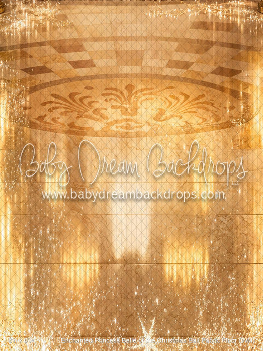 Enchanted Princess Belle of the Christmas Ball Fabric Floor (WM)