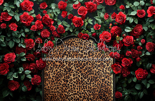 Everbloom Leopard Rose Queen Headboard (CC)