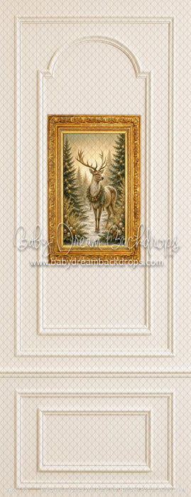 Evergreen Elegance Wall Panel with Reindeer Portrait Skinny (WM)
