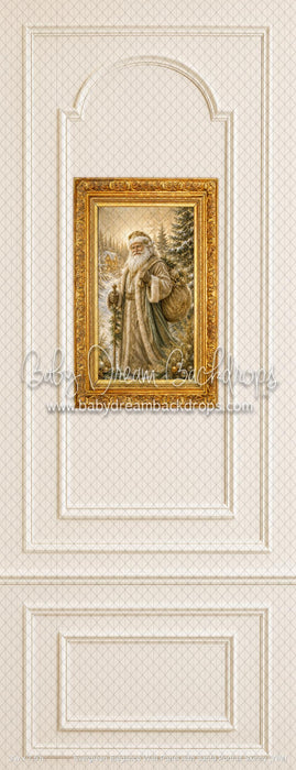 Evergreen Elegance Wall Panel with Santa Portrait Skinny (WM)