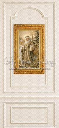 Evergreen Elegance Wall Panel with Santa Portrait Skinny (WM)