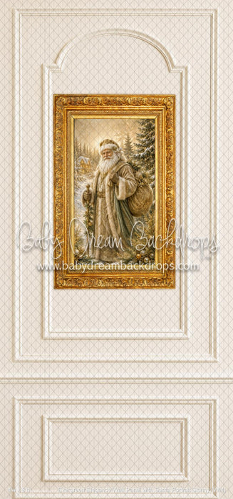 Evergreen Elegance Wall Panel with Santa Portrait Skinny (WM)