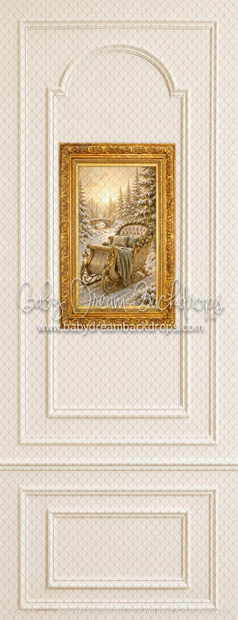 Evergreen Elegance Wall Panel with Sleigh Portrait Skinny (WM)