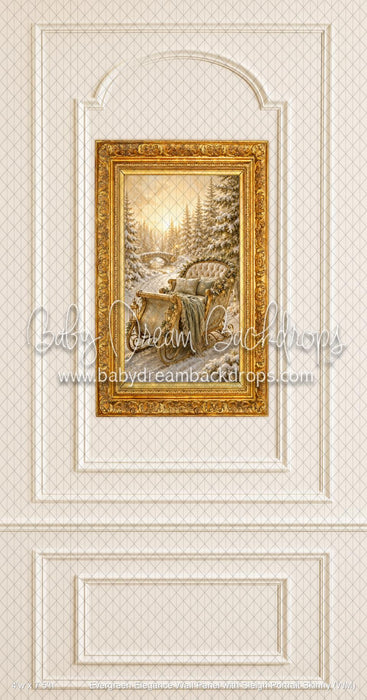 Evergreen Elegance Wall Panel with Sleigh Portrait Skinny (WM)